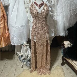 New long sequins dress